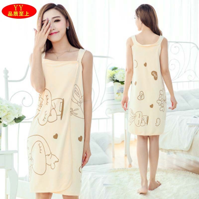 Lovely Printed Underwear Dress Can Wear Sling Bath Dress Bath Towel Anti Light Beauty Salon Dress Summer Bath Towel Skirt