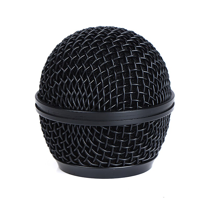 1 Stück für Shure sm58 Funk mikrofon Ersatz Metall mikrofon Kühlergrill ersetzt Beruf elle Party Mikrofon Kopfteil: Schwarz