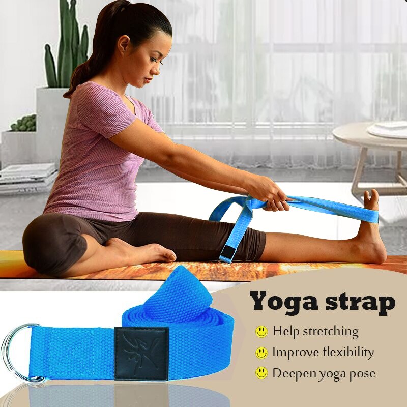 Yoga Stretch Strap Adjustable Sport Yoga Belts D-Ring Fitness Gym Strap Arm Legs Waist Exercise Training Rope Resistance Bands