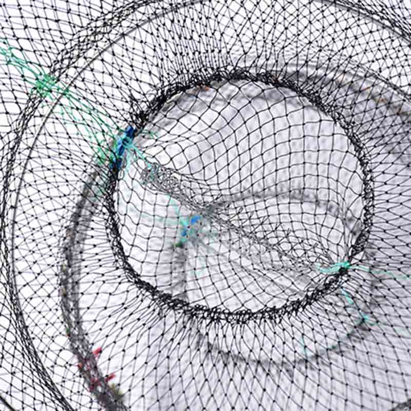 Visnet Levende Vis Garnalen Lokken Nylon Netten Zwart/Groen 4 Maten Varieert Vissen Opvouwbare Draagbare Rivierkreeft Catcher Visnetten