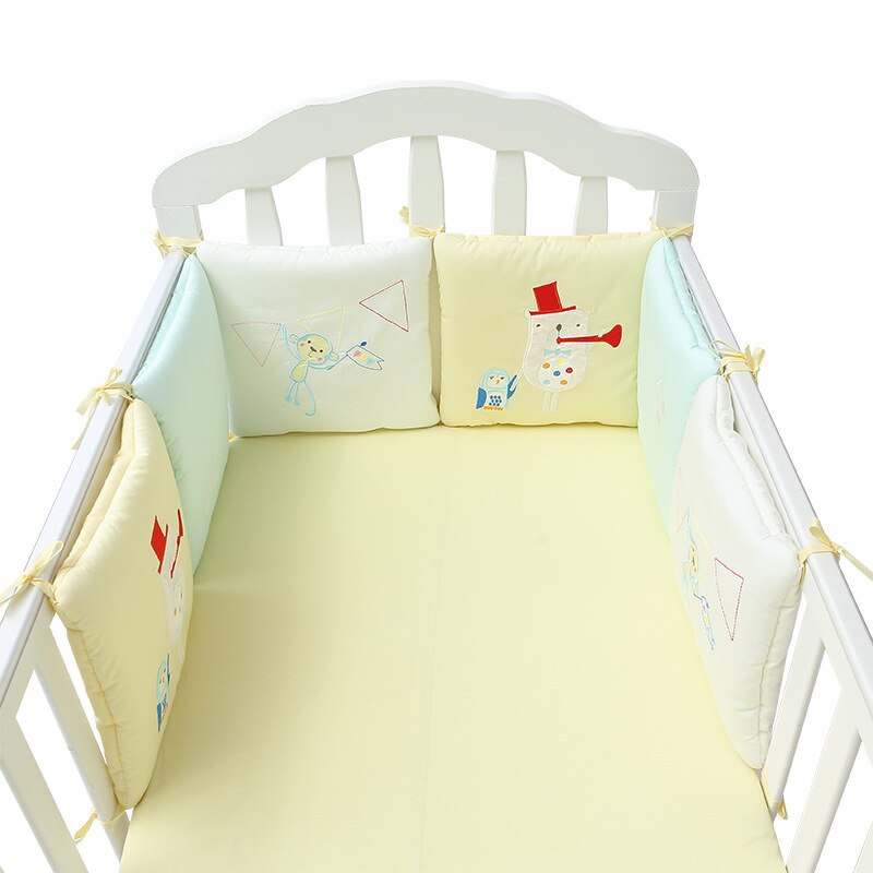 Parachoques infantil para bebé, parachoques blandos gruesos nórdicos para cuna, decoración para habitación de bebé, Protector de cuna para recien nacidos, juego de 6 uds.