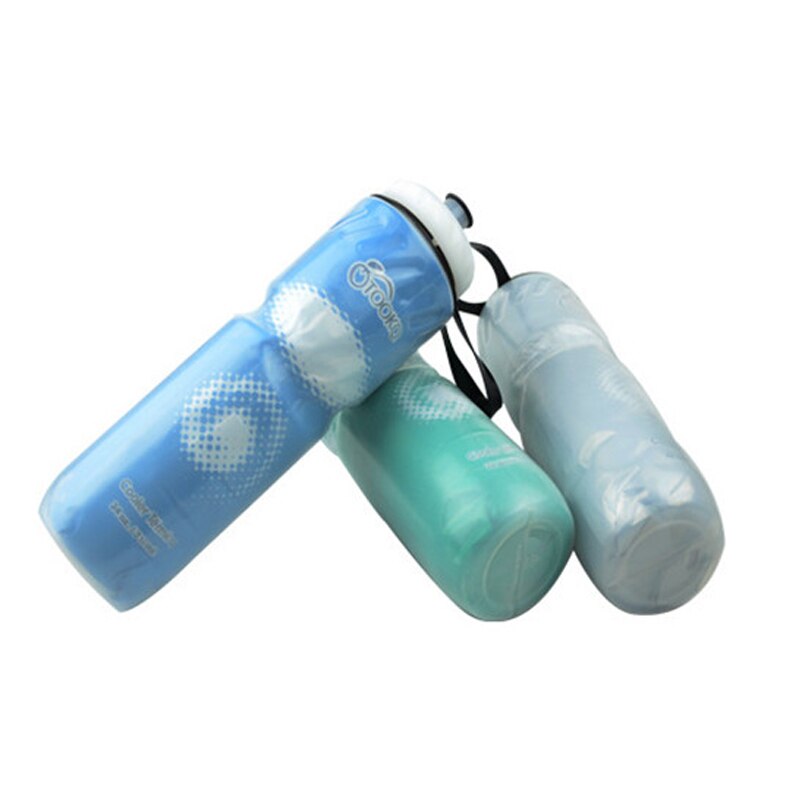 Botella de agua a presión para deportes al aire libre, accesorio de plástico para mantener el agua fría, aislamiento de doble capa, U0001
