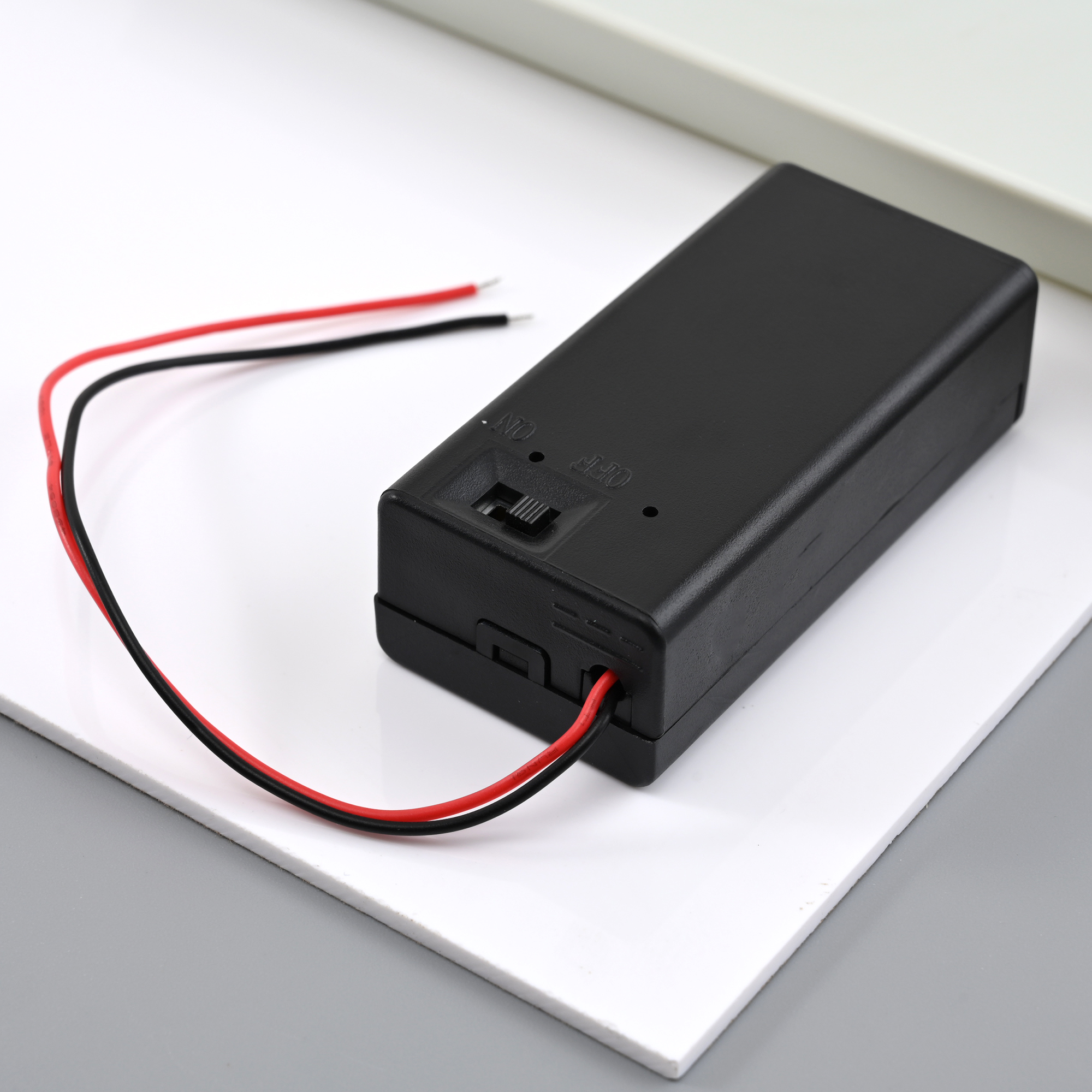 1pc 9 volt Box Pack Power Toggle Black 9V Battery Holder with ON/OFF Switch power bank case корпус