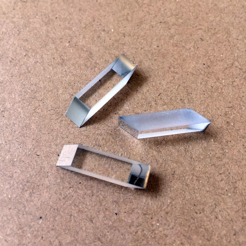 Optical K9 Glass oblicuo prisma Translation ángulo derecho instrumento Triangular