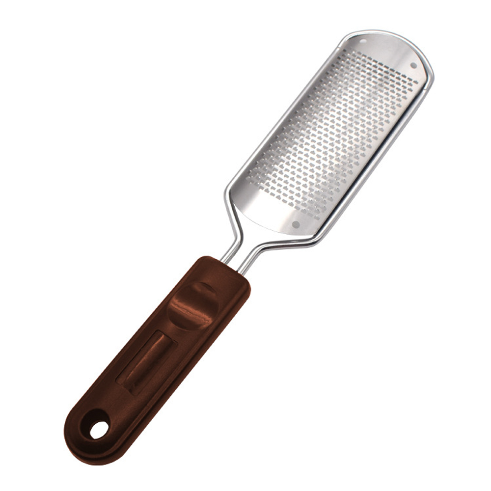 Râpe à pied, lime de pédicure, brosse en acier inoxydable, épurateur de talon, callosités, dissolvant de peau morte, exfoliant, outil de soins des pieds, 1 pièce: vert militaire