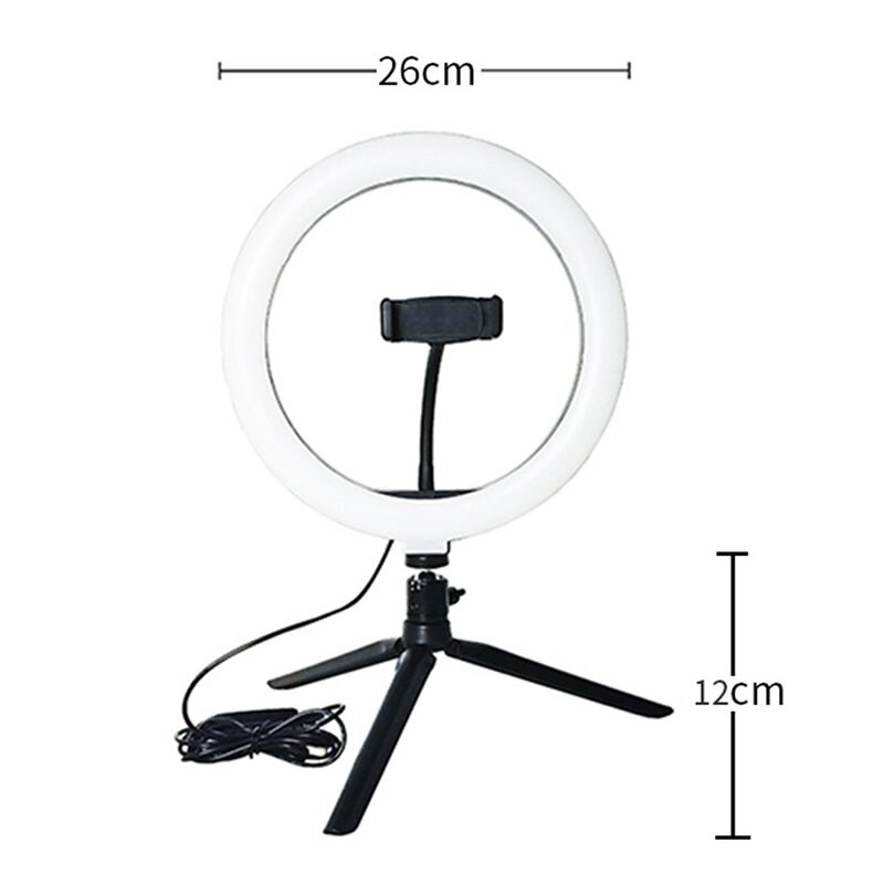 Fill Light 10.2 "ring Lamp, Bracket And Telephone Bracket And Remote Control, Tall-dimensionable Desktop Cosmetic Selfie LED Rin