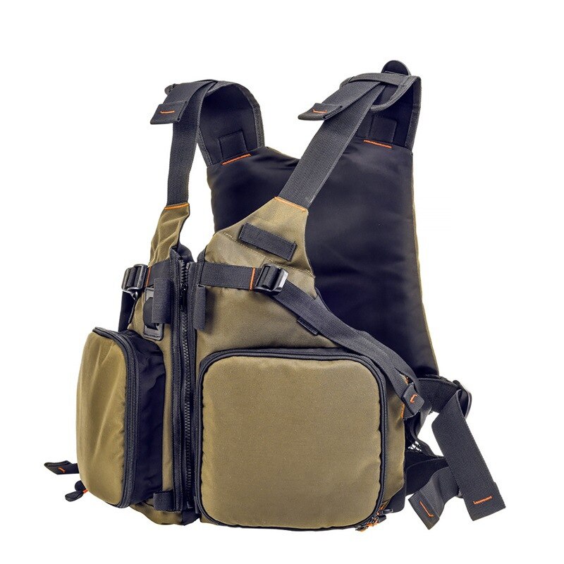 Outdoor Multi-pocket Fishing Life Jacket 90kg Buoyancy Adjustable Fishing Vest Waistcoat for Swimming Floating Boating Jacket: sky blue