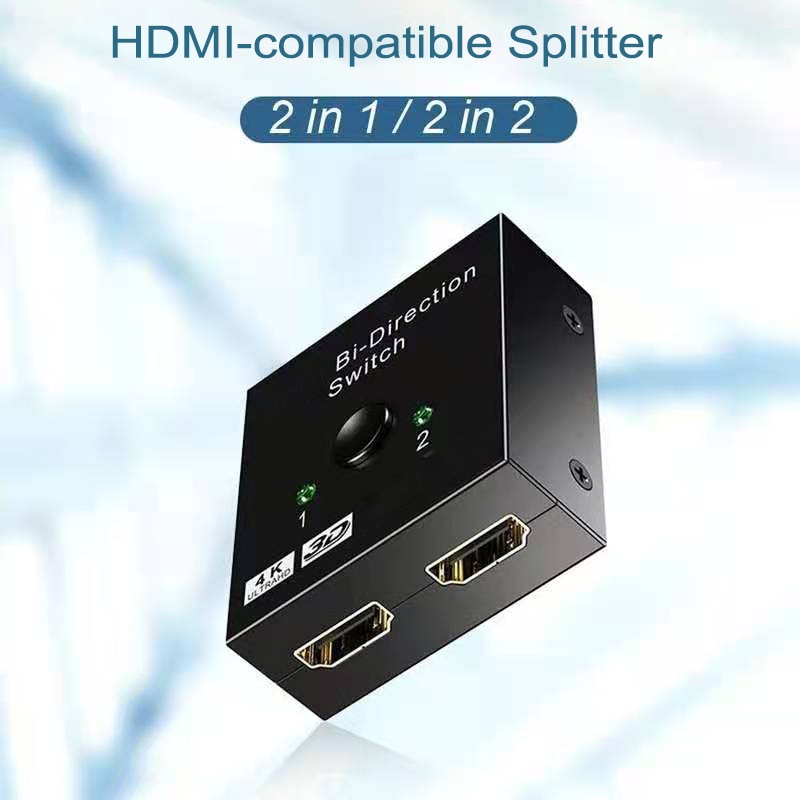 4K Hdmi-Compatibel Schakelaar Bi-Richting 1 Naar 2 Splitter 2 In 1 Out Adapter Schakelaar Voor PS3 PS4 Xbox Hdtv Hdmi-Compatibel Switcher