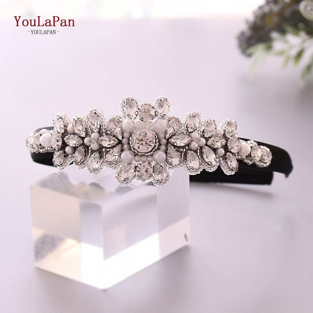 Youlapan  s270- fg luxe glinsterende strass hoofdband bruids haarband dames haaraccessoires bruiloft haarsieraden