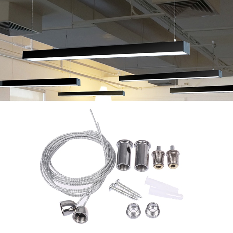 2 Draden/Set 1M Stalen Kabel Voor Lifting Verschillende Lampjes Veel Gebruikt Kantoor Verlichting Fittings