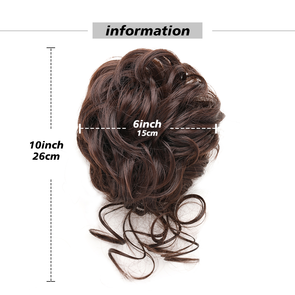 Chignon chignon désordonné synthétique, pince à griffes, chignon bouclé, chignon ondulé, longue barbe, queue de cheval ébouriffée, chouchou pour 03/Wear