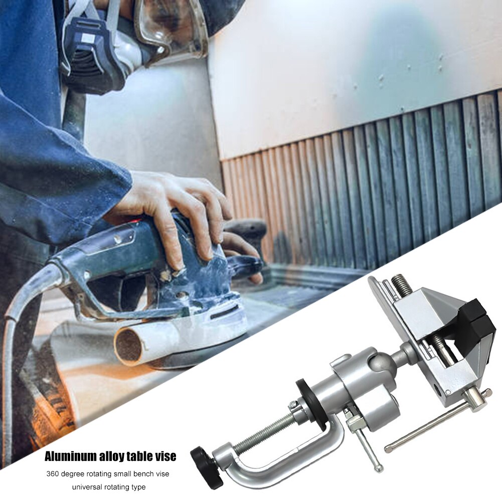 Mini Drill Rotary Table Vice Holder Mini Locksmith Clip Small Jewelers DIY Parts Vice Vise Alloy Aluminium Bench Table Clamp