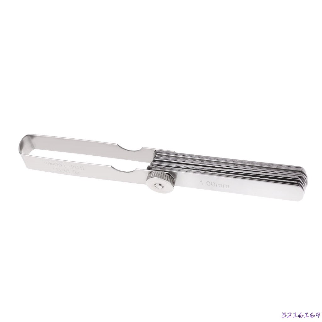14 Blade 0.05-1mm Feeler Gauge Gage Thickness Measurment Tool Metric Gap Filler