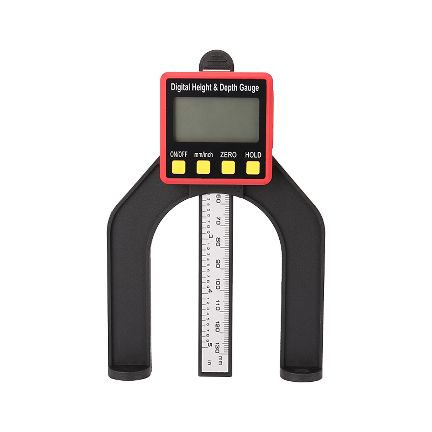 0-80mm 0.01mm LCD Digital Display Height Depth Counting Depth Meter Woodworking Depth Gauge Altimeter Ruler Digital Caliper Tool