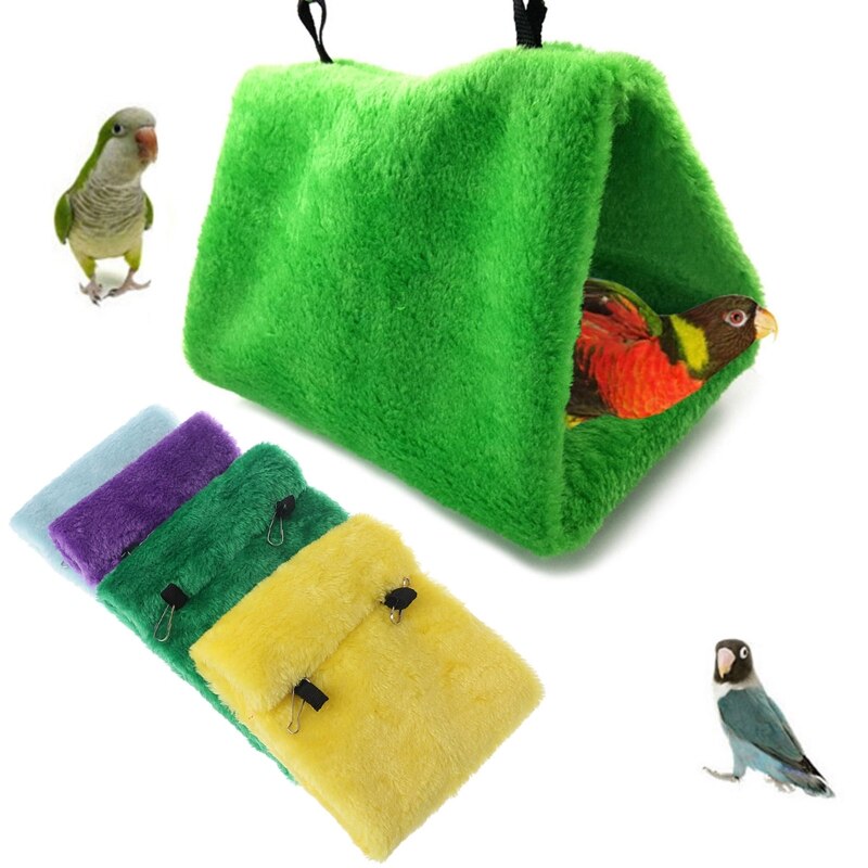 Pet Parrot Hammock Bird Hanging Bed House Plush Winter Warm Cage Nest TentDrop Ship