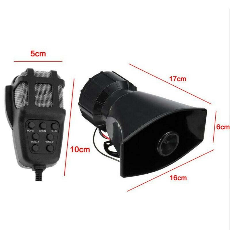 Sewiyolin RUSSLAND Tonne Tonne Auto Notfall Sirene Auto Sirene Horn Mic Pa Lautsprecher System Notfall Verstärker Hupe 12V 100W Polizei