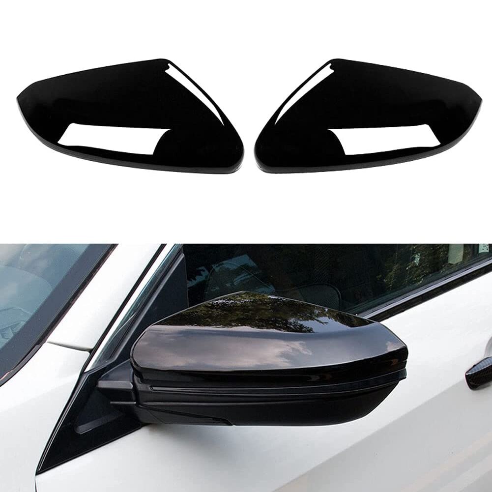 ABAGAEL Replacement Side Mirror Cover For Honda Civic 10th Gen 2016 2021 Glossy Black Finish Easy Snap On Installation For Honda Civic Accessories - View #12