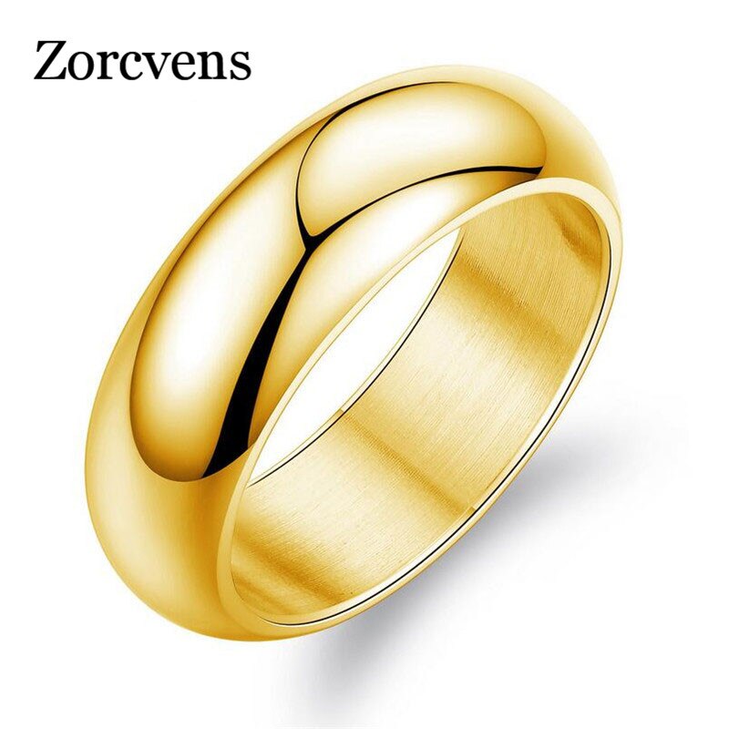 Modyle - alliances classiques en acier inoxydable couleur argent/couleur or pour femmes