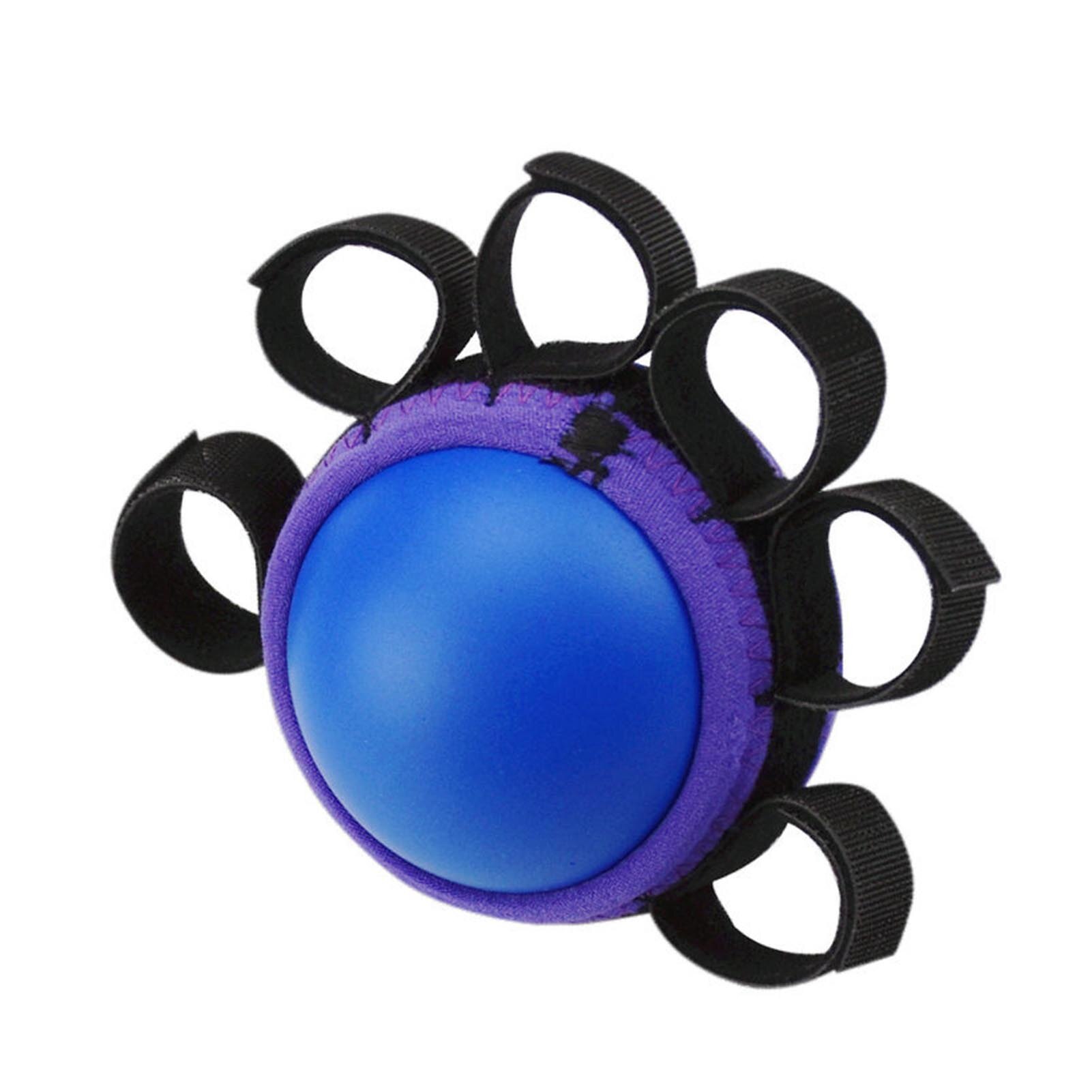 Five-finger Hand Grip Exerciser PU Elastic Grip Ball Strengthener Wrist Muscle Strength Recovery Training Equipment Fitness: Blue