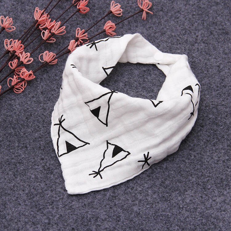 Mooie Baby Slabbetjes Jongen Meisje Bandana Water Absorberen Bib Burp Doek Driehoek Cartoon Katoenen Baby Sjaal Burp Dubbele Snap Baby accessoire: 6