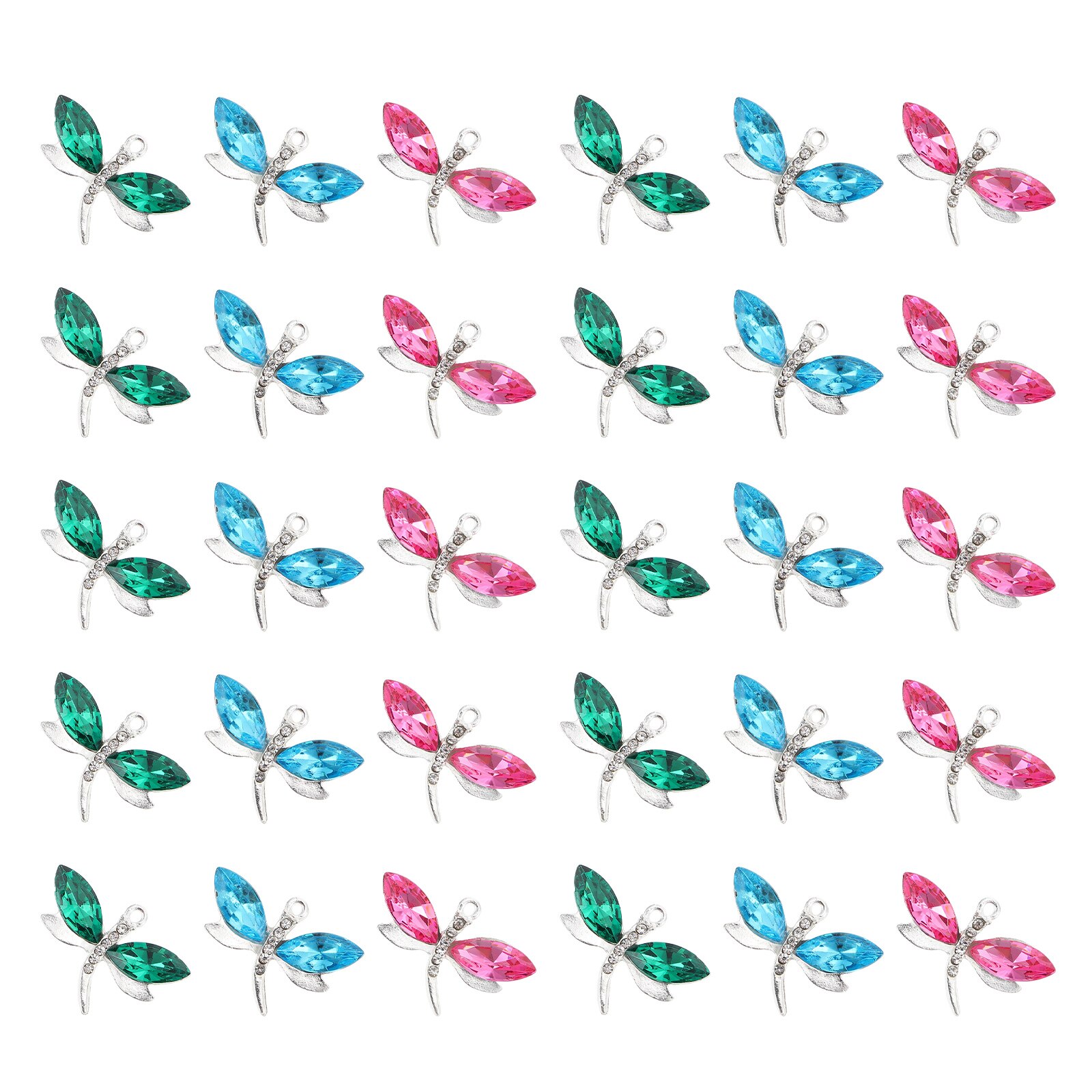30 Stuks Dragonfly Charmes Sieraden Hangers Diy Ketting Earring Hangers