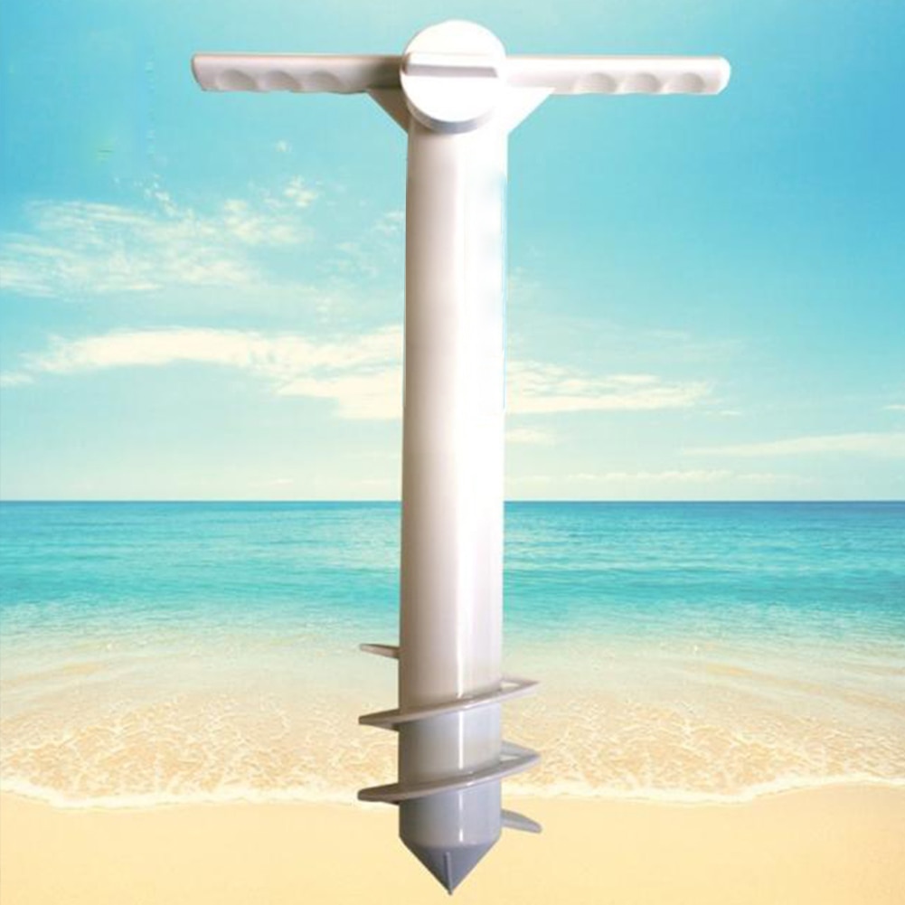 Vandtæt let at installere jorden strand paraply stativ abs holdbar udendørs bærbar letvægts fiskeredskab vindafvisende fast