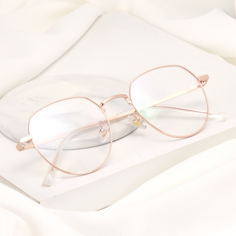 Pure Titanium Retro Blue Light Glasses Frame Women's Round Face Myopia Glasses Ultralight Men Trendy Optical Glasses Frame 1901