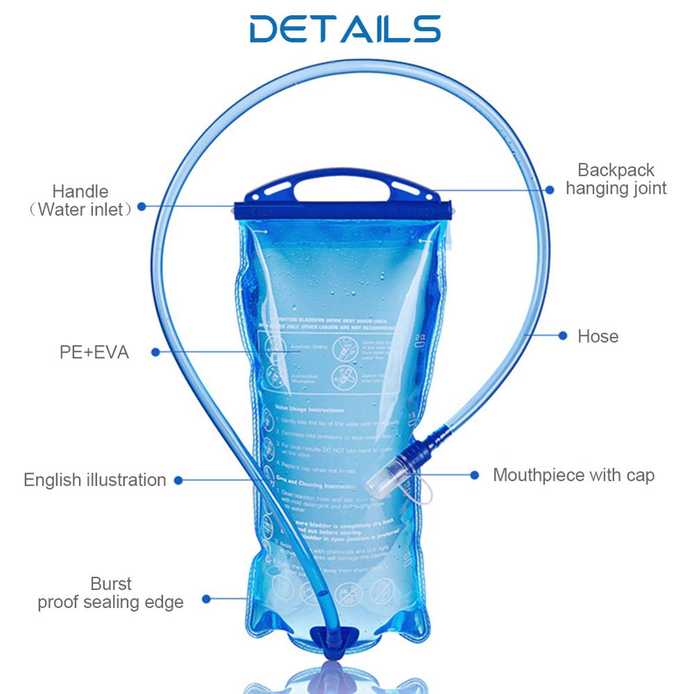 1.5l/2l/3l lækagesikker hydratiseringspakke opbevaring vandpose vandblærer reservior til rygsække til vandring cykling camping