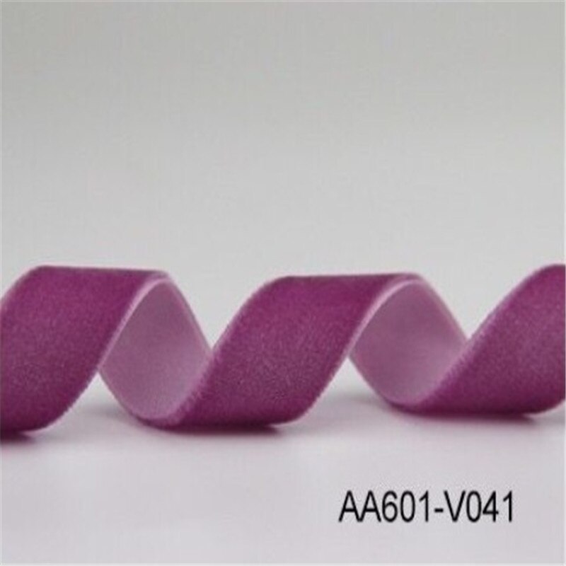 6Mm/9Mm/15Mm V041 Paars Enkel Gezicht Fluwelen Lint Voor Handgemaakte Cadeau Boeket Levert home Party Decoratie Kerst