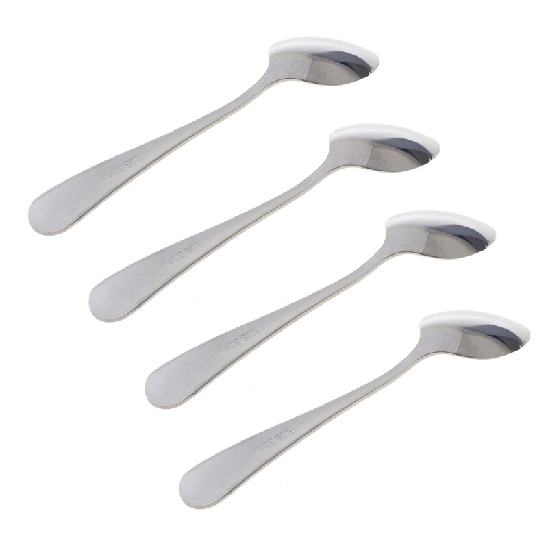 4 Pieces Grapefruit Spoons Serrated Edge Stainless Steel Fruit Grapefruit 50JD