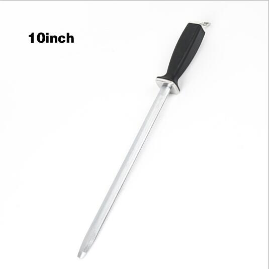 Rschef 1Pcs Sharp Ener Professionele Harde Sharp Sterking Staaf Sharp Sharp Sterking Messen Keukenmes Handheld Metalen Musat Mousata: blank 10inch