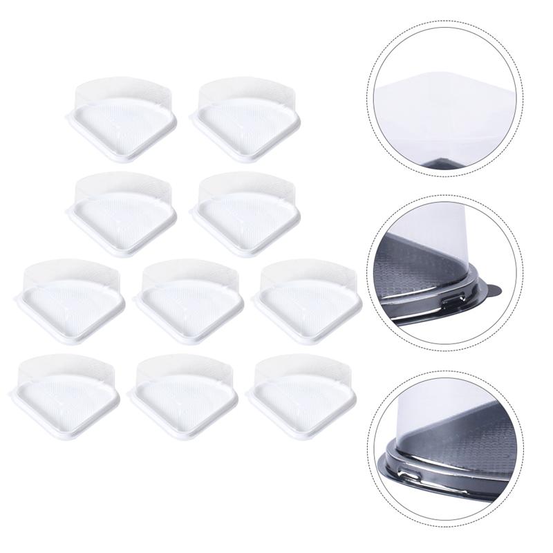 50Pcs Nuttig Fan-Vorm Taartdoos Taart Verpakking Cake Container Verpakking Doos Voor Verpakking Keuken Thuis Taart winkel