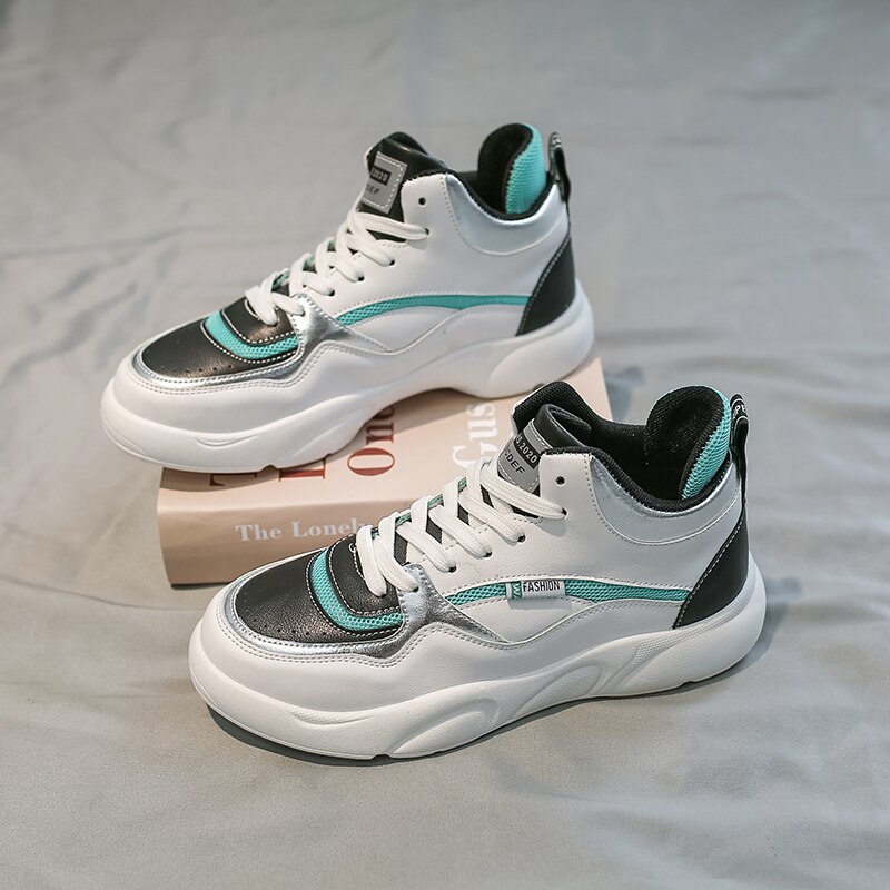 Vrouwen Chunky Sneakers Mode Platform Sneakers Wit Dames Casual Schoenen Vrouw Lederen Sport Papa Schoenen Vrouwelijke