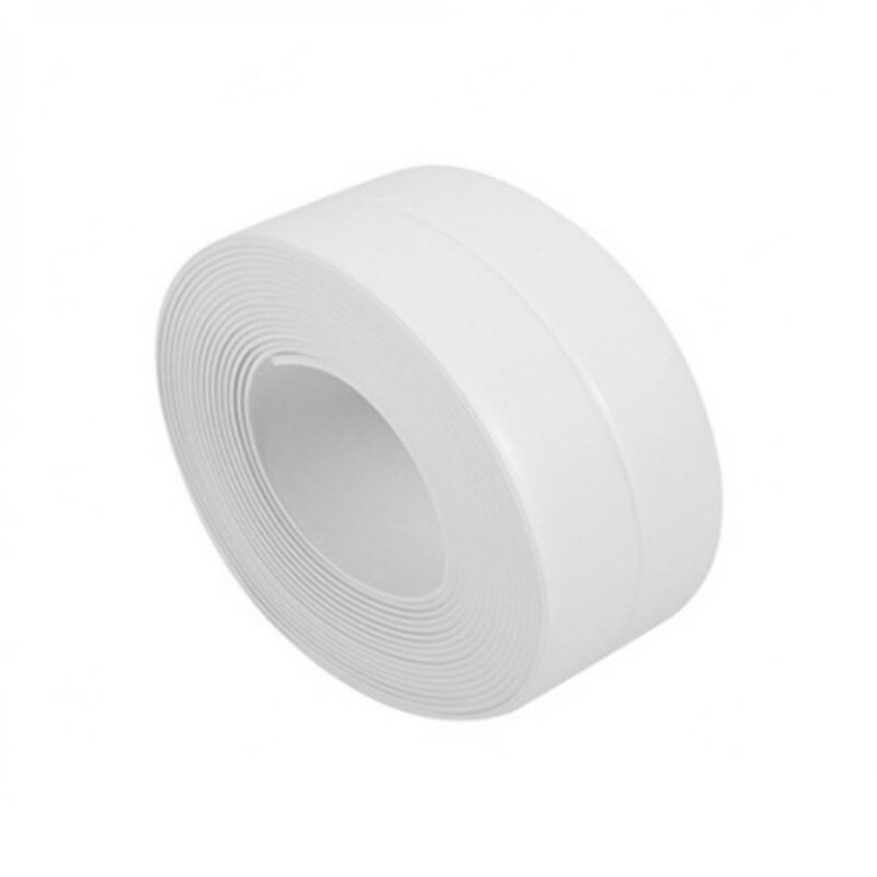 Silicone Kitchen Gap Covers Strips Oil/Dust/Water Proof Heat-Resistant Seal Gap Filler/Sticker Between Counters, Stovetops: 3.2mx2.2cm White