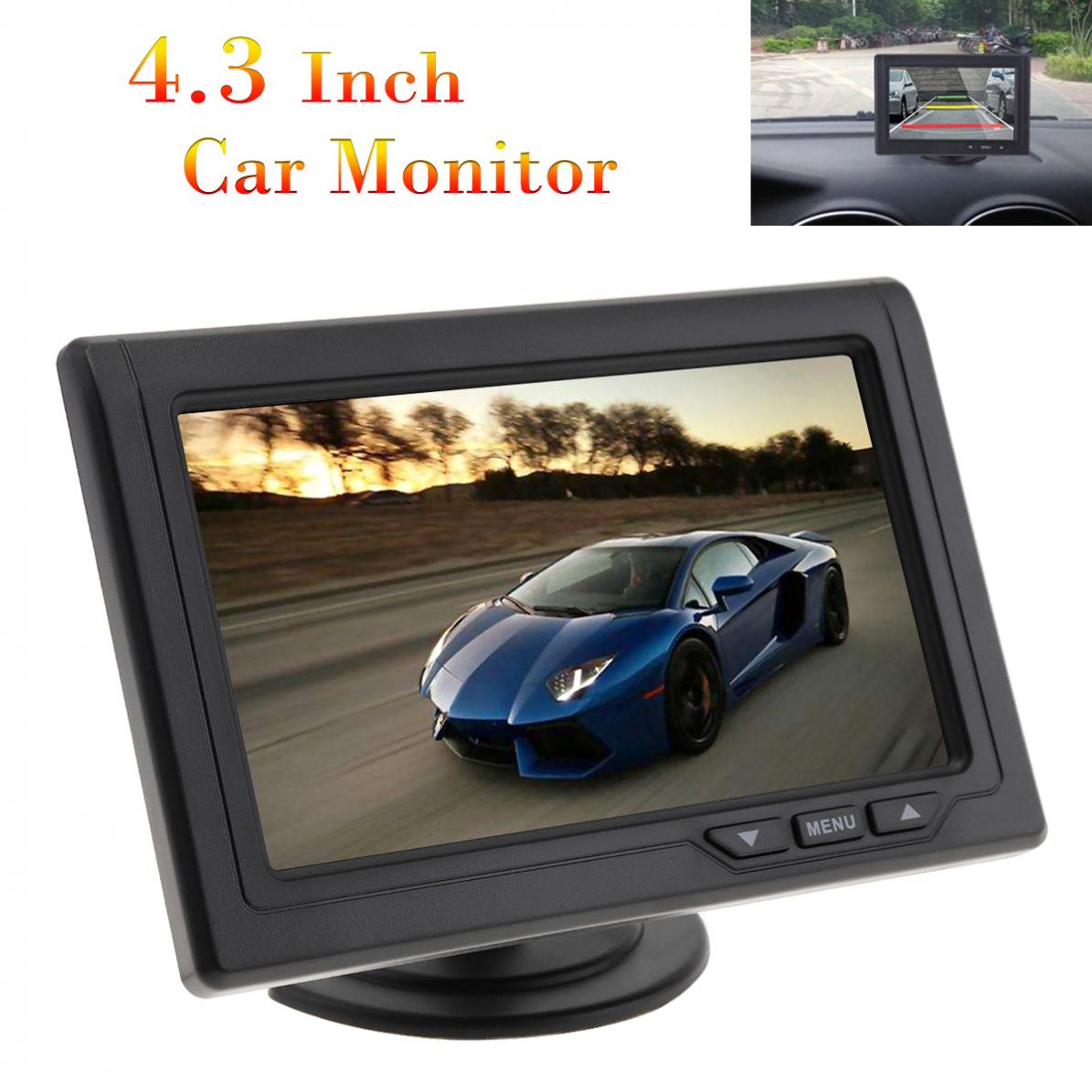 4.3 Inch 480X272 Kleuren Tft Lcd-scherm 2-Kanaals Video-ingang Auto Achteruitrijcamera Monitoren Ondersteuning Multi-Rol Display