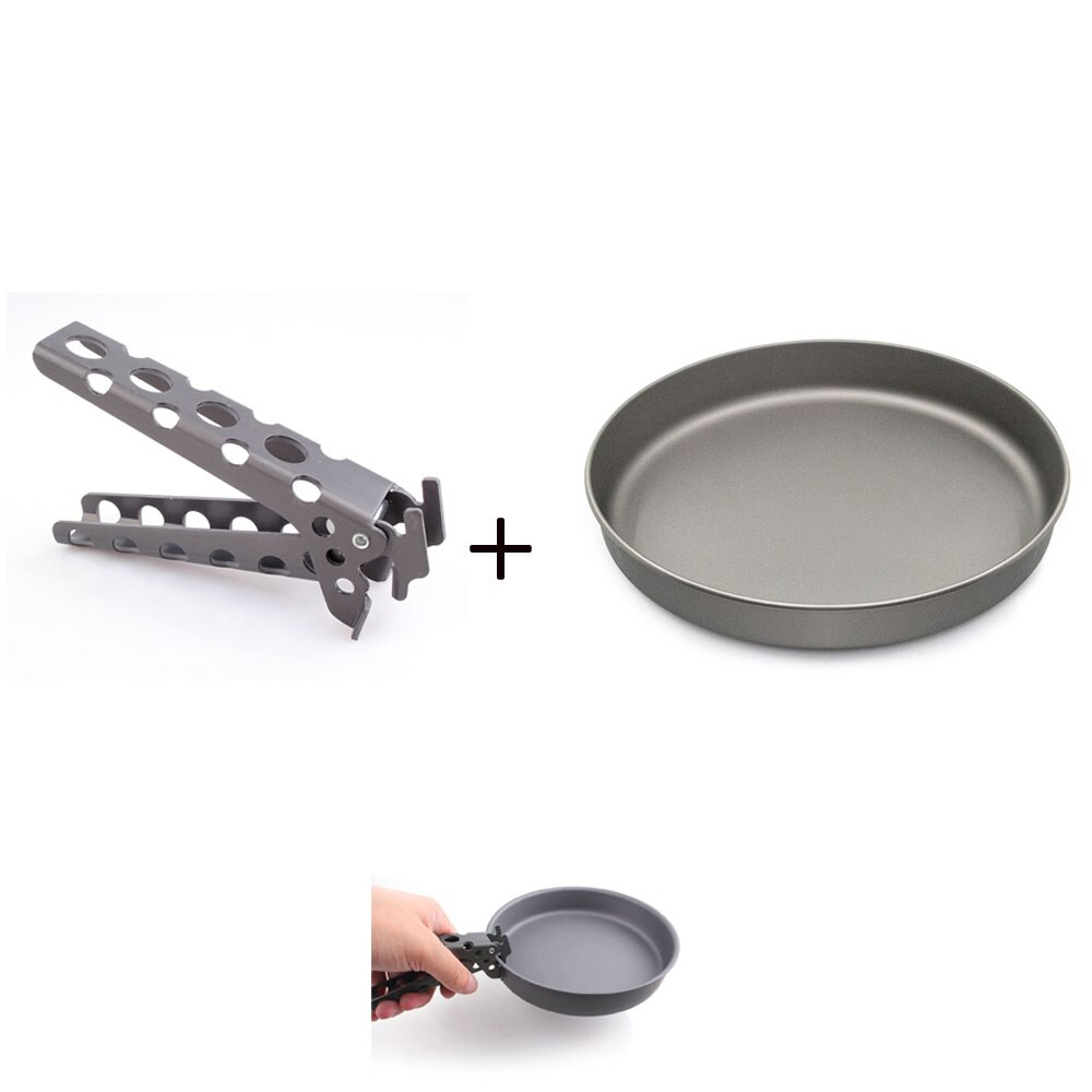 Titan Pfanne draussen Camping Pfanne Wandern Picknick Kochen Ich bin Freien Braten Pfanne für Picknick Wandern: mit handhaben 2