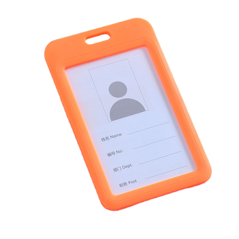 2pcs/set Double Transparent Card Holder Pass Work Permit Sleeve Case for Staff Nurse Workers ID Badge Holder Cards Protector: wine red