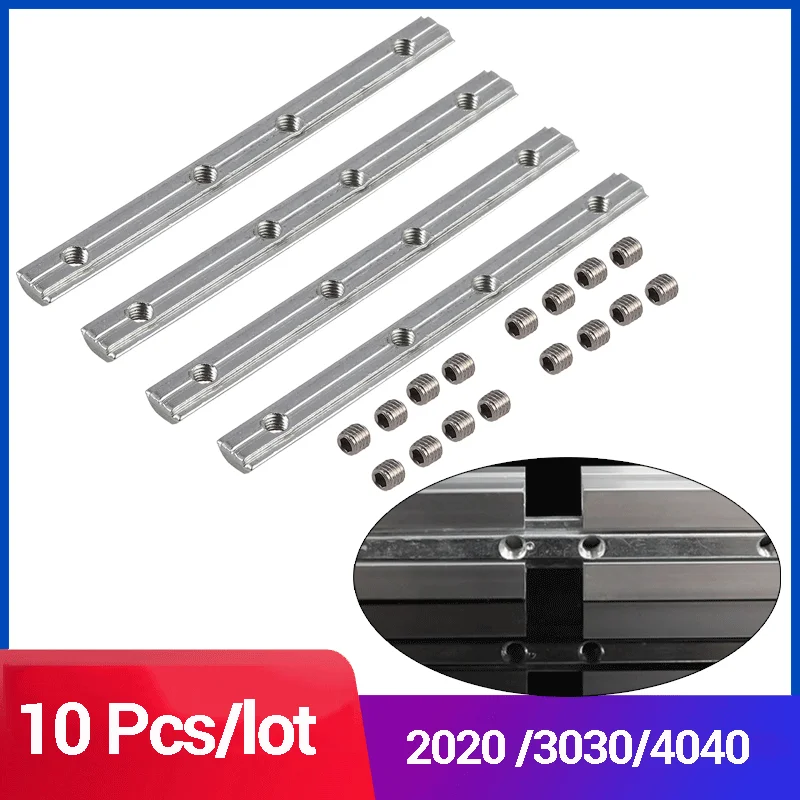 10 st 180 graders rak skarv invändig koppling aluminiumprofil beslag list 3030 4040 med  m5 m6 skruvar profil
