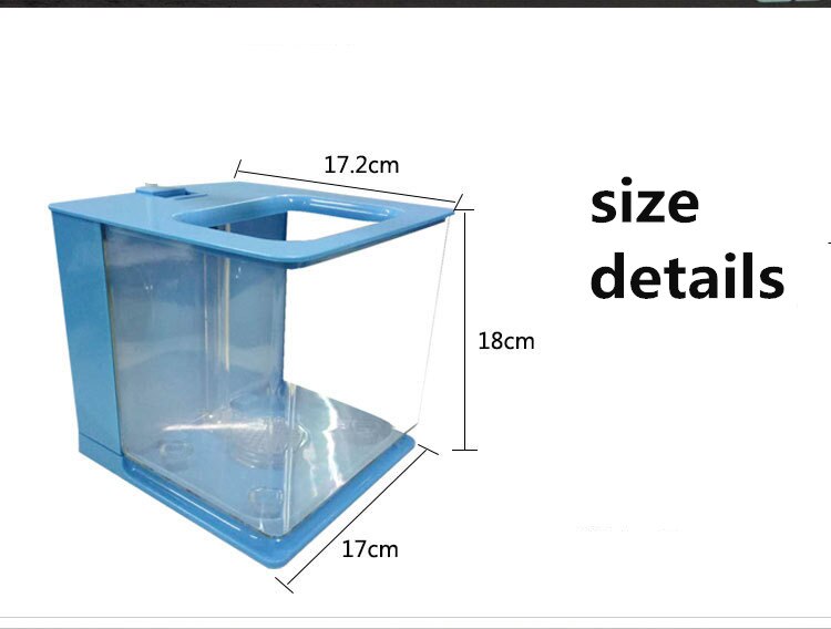 Mini Aquarium aquarium bureau aquarium Zwart Wit Groen roze Mini Aquarium Aquarium met LED Lamp