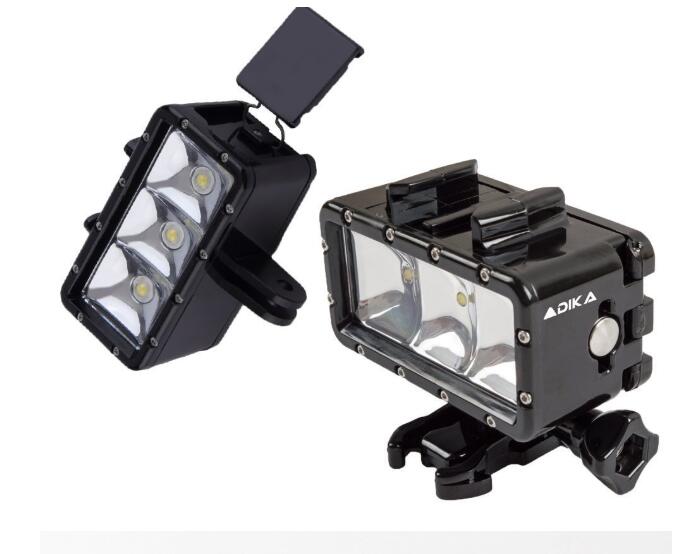 Luz LED Ultra brillante sumergible de 50M, luz de Flash de alta potencia para Gopro, cámaras Canon y SLR, montaje de luces de vídeo para buceo