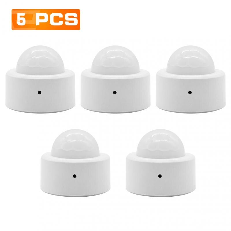Smart Zigbee Motion Sensor Human Body Sensor Detector Home Alarm System Smart PIR Motion Sensor Use With Gateway Smart Life App: 5Pcs