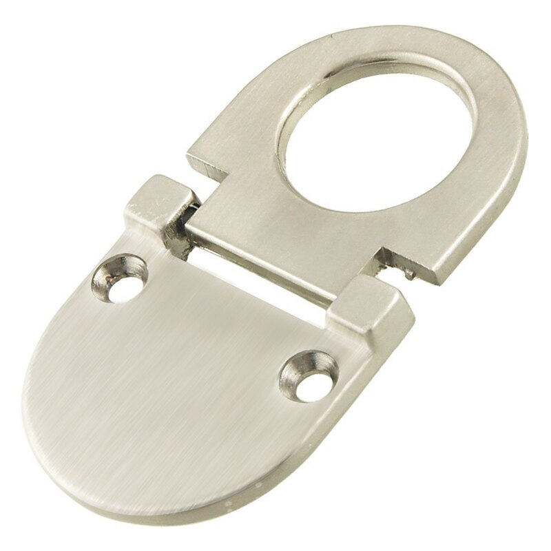 Cupboard Drawer Metal Flush Mount Pull Ring Handle Silver Tone: Default Title