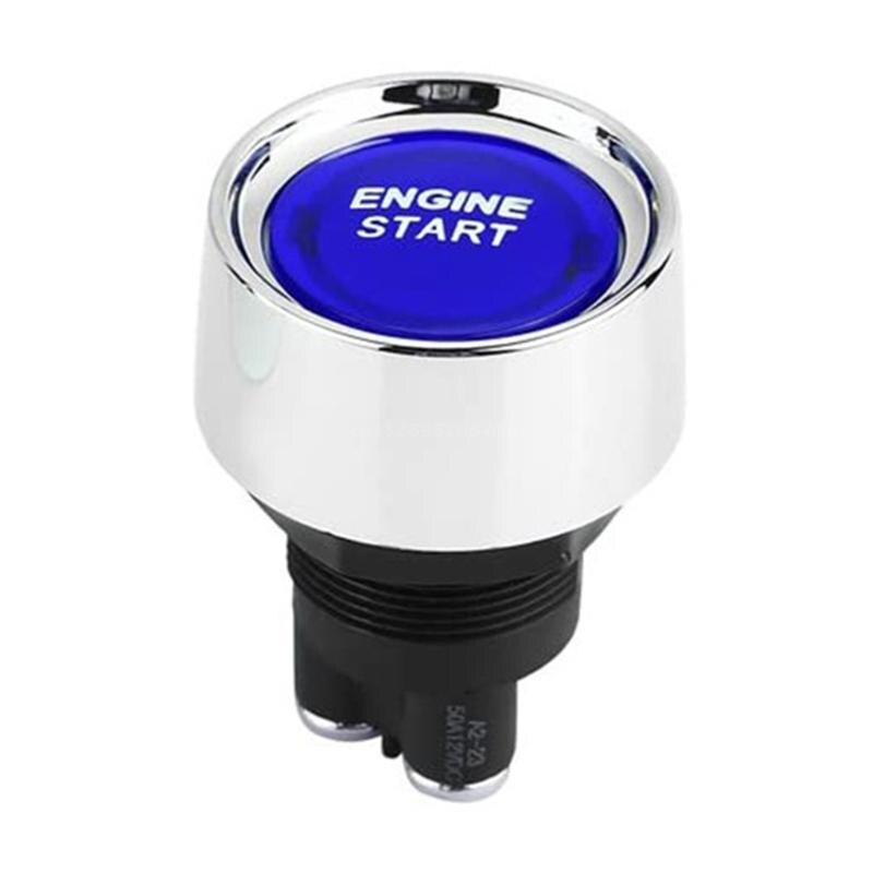Durable Instantaneous Engine Start Button Switch for Easy Nighttime Visibility Looks Cool Suitable for Car Assembly: Blue