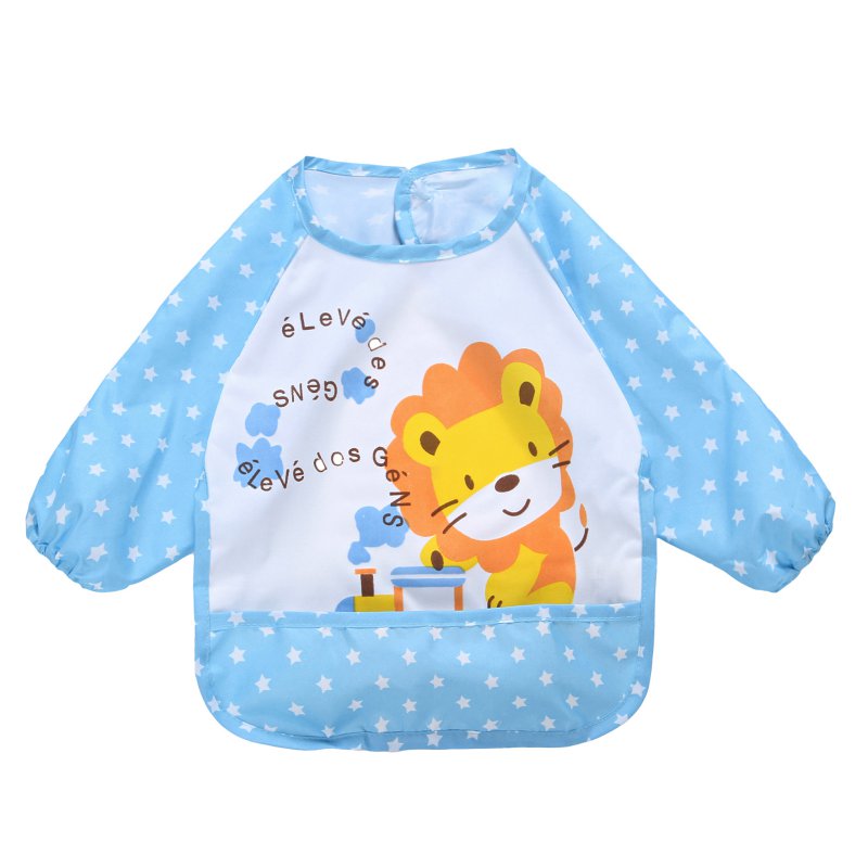 Leuke Meisjes Baby Baby Familie Lange Mouw Anti Slijtage Waterdichte Feeding Bib Schort