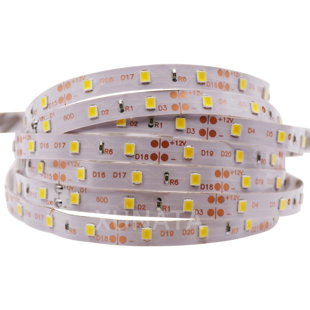480 LEDs/m SMD 2835 LED-Streifen 24 V 12 V 5 m 2400 LEDs zweireihig flexibler LED-Streifen 1200 LEDs 900 LEDs Bandband Projektbeleuchtung: Weiß / Gelb / 0-5W
