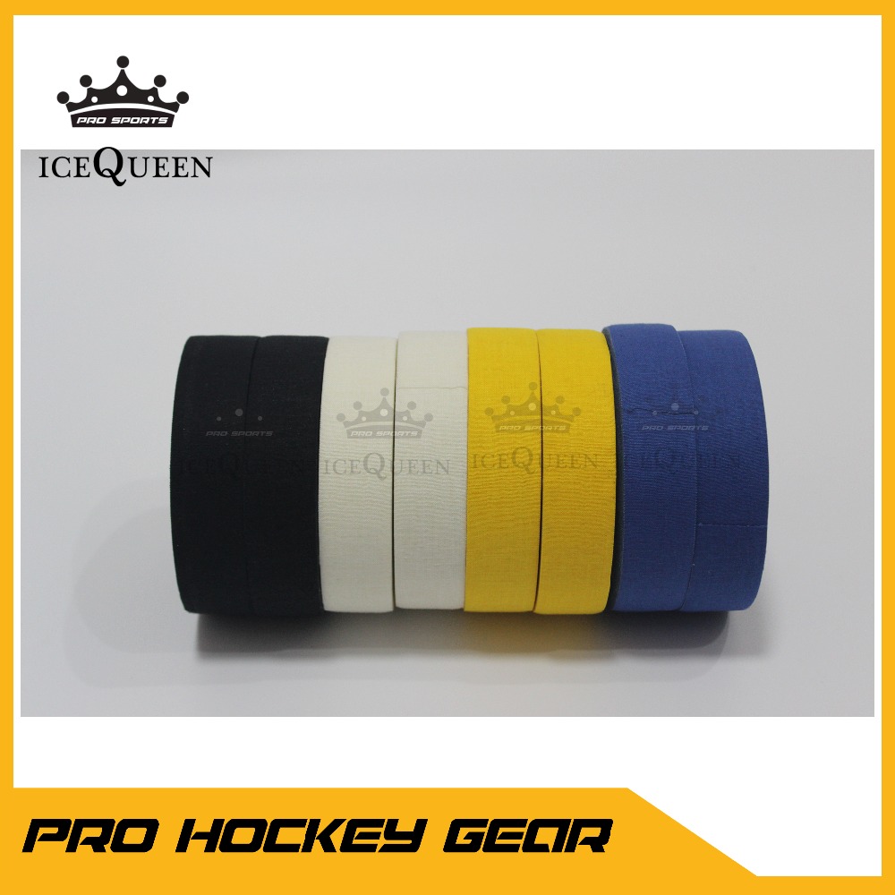 Billigere pris ved køb 2- pak 25mm 25m 27 yard længde stof hockey tape stick tape hvid sort