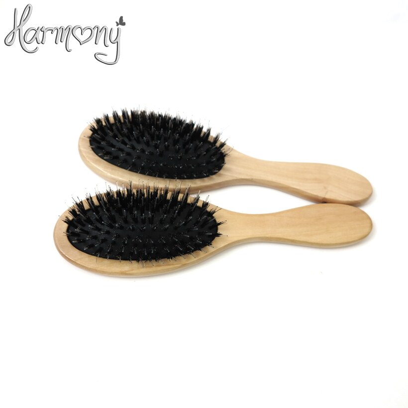 Cepillo de pelo antiestático, peine de remo, escova de pelo, brosse a cheveur, cepillo de cerdas de jabalí real, 1 ud.: varnish color