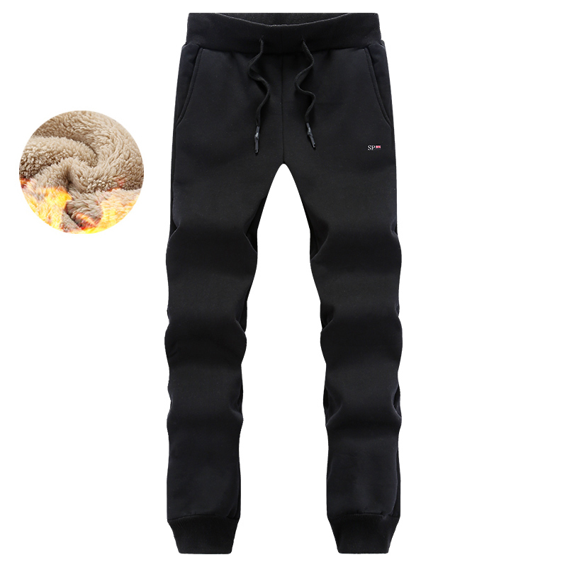 Męskie ciepłe spodnie zimowe zagęścić polarowe męskie spodnie dresowe dorywczo Faux futro Jogger Hombre mężczyźni Hip Hop ciężkie aksamitne spodnie 5XL