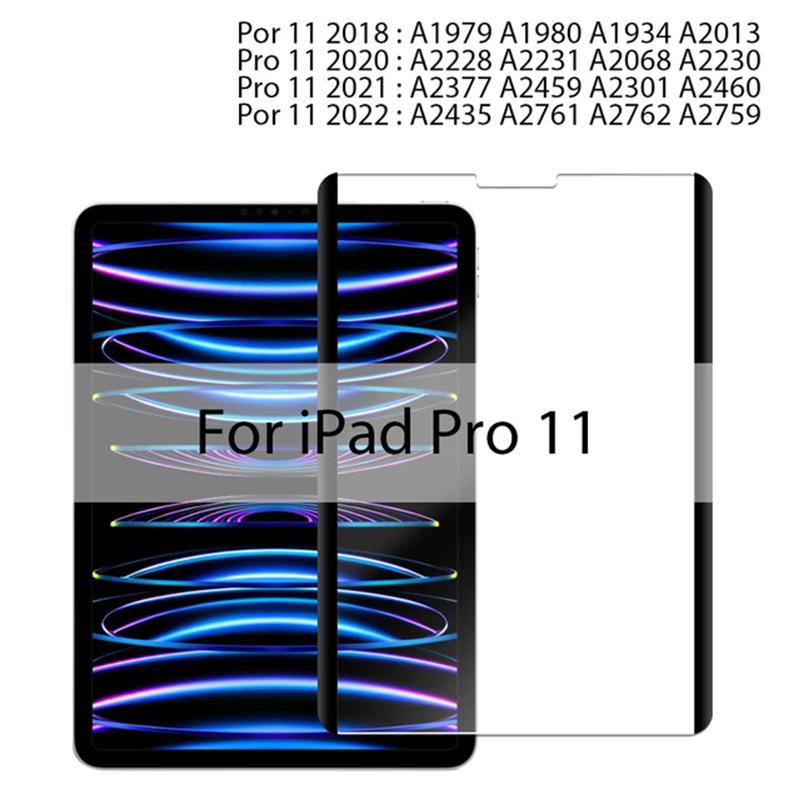 Protector de pantalla magnético reutilizable con sensación de papel para iPad 7/8 9th 10th Pro 11 Mini Air 1 2 3 4 5 6 2024 película de escritura esmerilada mate: YELLOW