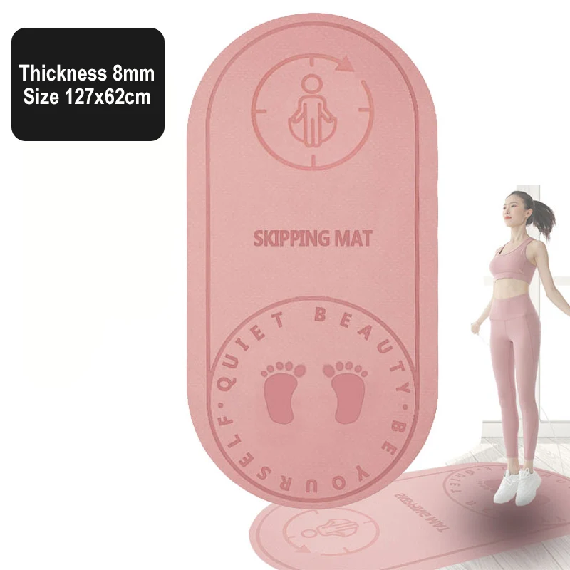 Hoppetaumatte sportsbuffer stum yogamatte lydisolasjon støtdemping høy tetthet bord anti støymatte: beige